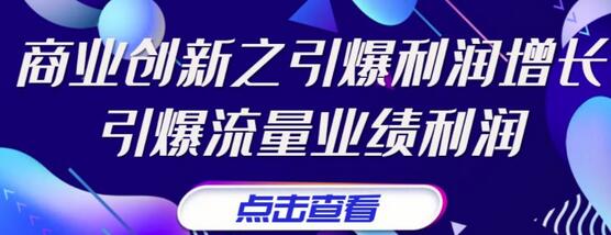 张琦《商业创新之引爆利润增长》课程详解-无双副业