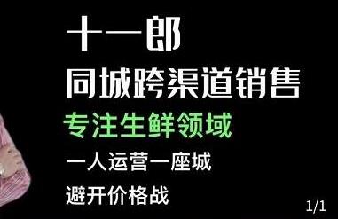 十一郎同城跨渠道销售策略，专注生鲜领域，避开价格战-无双副业