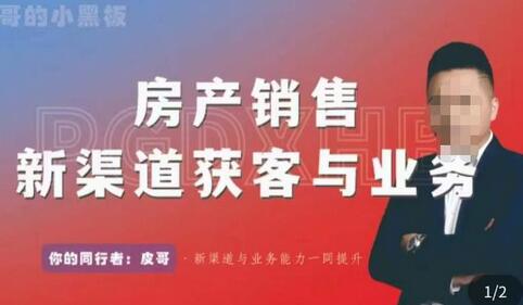房产销售新渠道获客与业务，打造新时代房产经纪精英-无双副业