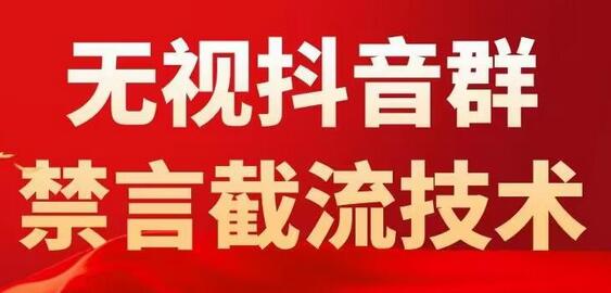 抖音粉丝群无视禁言截流技术，直接引流0封号-无双副业