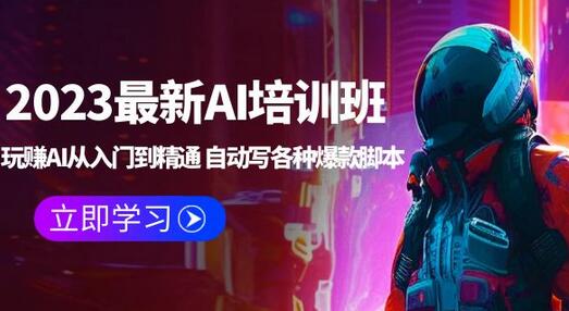 2023最新AI培训班：从入门到精通玩赚AI自动写爆款脚本-无双副业