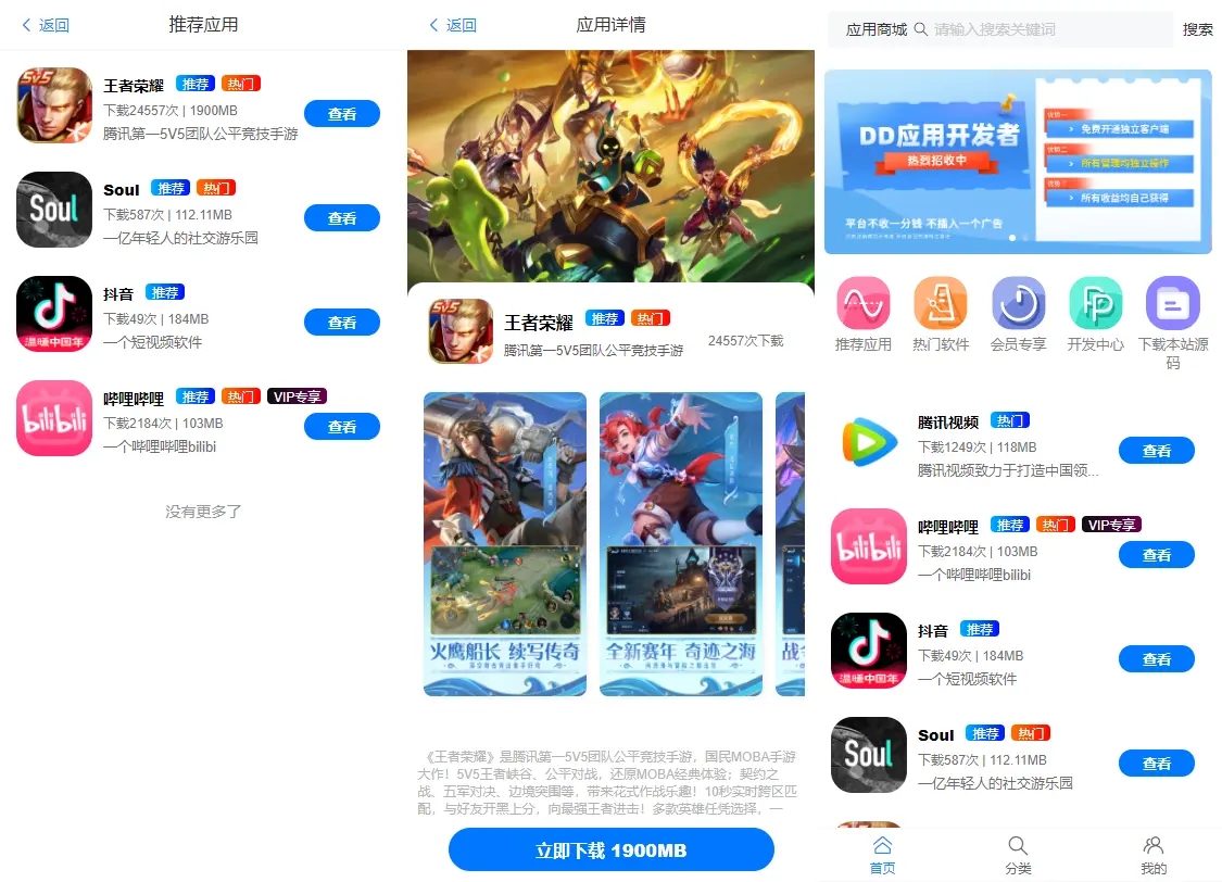 DD应用系统软件库网站源码详解与使用指南-无双副业