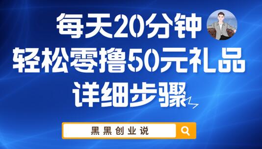 每天20分钟轻松赚取50元礼品实战教程-无双副业