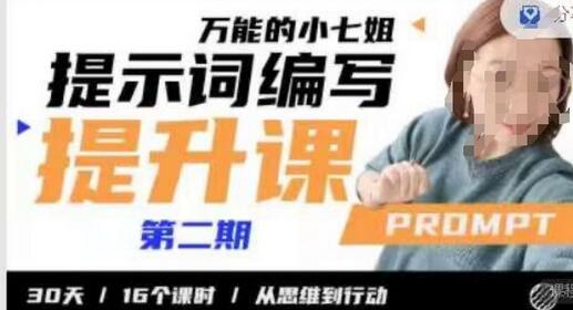 小七姐提示词编写提升课，30天16课时全面提升技能-无双副业