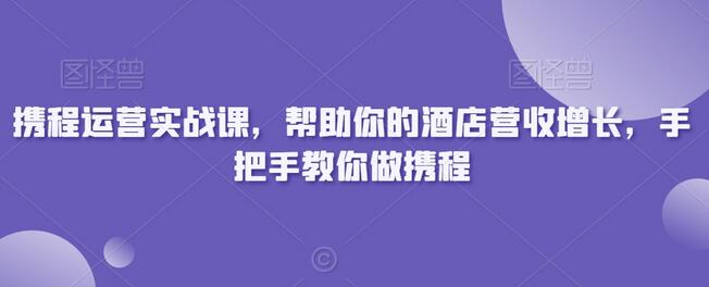 携程运营实战课：酒店营收增长与运营技巧全解析-无双副业