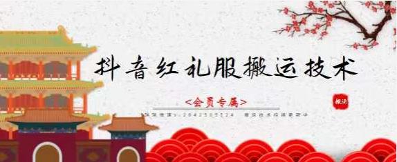 抖音红礼服搬运技术，火爆的搬运方法，外面收费高-无双副业