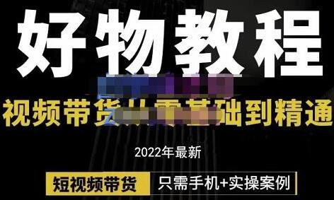 锅锅老师好物分享课程：短视频带货从零基础到精通-无双副业