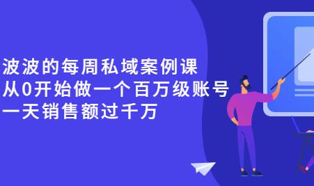 波波的私域案例课：从0打造百万级账号实现千万销售额-无双副业