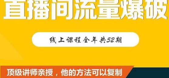 直播间流量爆破：直入直播电商核心真相，破除盈利瓶颈-无双副业