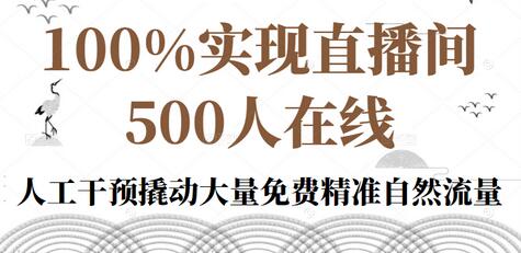实现直播间500人在线的私家课技巧与人工干预策略-无双副业