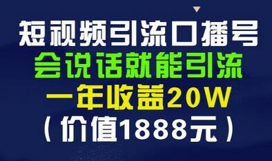 安妈短视频引流口播号，会说话就能引流，年收益20W-无双副业