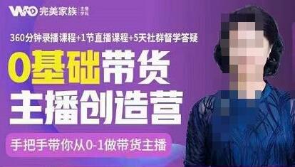 0基础带货主播创造营，手把手教你从0到1做带货主播-无双副业