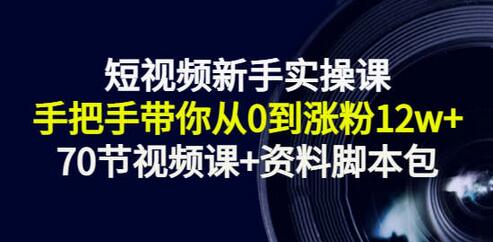 短视频新手实操课：从0到涨粉12w+的完整指南-无双副业