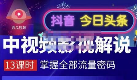 嚴如意中视频影视解说课程：掌握流量密码与自媒体运营-无双副业