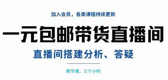 一元包邮带货直播间搭建与运营全攻略-无双副业
