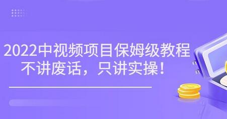 2022玩赚中视频保姆级教程：10节实操课程助你快速入门-无双副业
