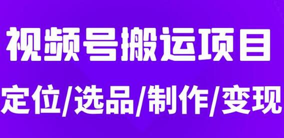 从0到1玩转视频号，月入5位数的搬运项目全流程-无双副业
