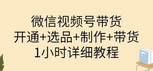 微信视频号带货全攻略：开通选品制作带货教程-无双副业