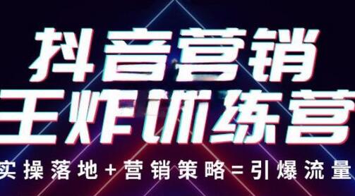 抖音营销训练营：实操落地与策略引爆流量-无双副业