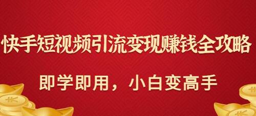 快手短视频引流变现全攻略：小白变高手实战教程-无双副业