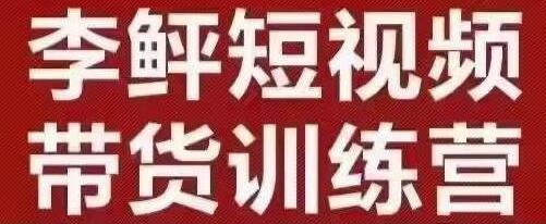 李鲆短视频带货训练营，手把手教你轻松出单-无双副业