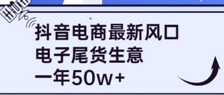 抖音电商电子尾货生意，一年赚50万+的秘诀-无双副业
