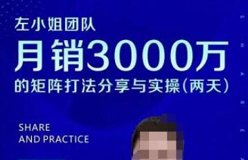 左小姐团队月销3000万矩阵打法分享与实操课程-无双副业