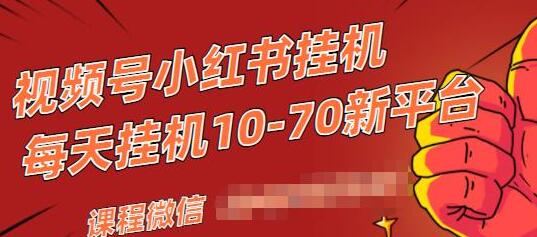 视频号小红书抖音挂机项目，小白轻松操作，单号日赚几十元-无双副业
