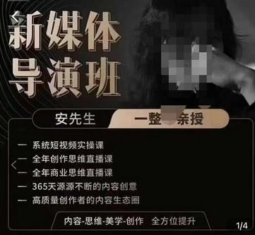 亲爱的安先生新媒体导演班：九大板块短视频创作课全方位提升-无双副业