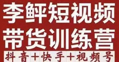 李鲆短视频带货训练营，低投入高收益，轻松上手-无双副业