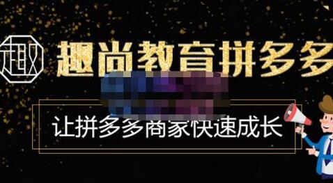 趣尚教育拼多多运营实操VIP特训营，助力商家快速成长-无双副业