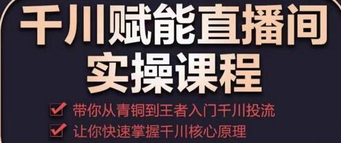 千川赋能直播间实操课程，从入门到精通掌握千川投流核心原理-无双副业