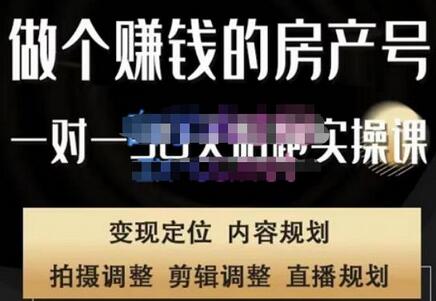 刘广标同城房产号线上陪跑课，打造潜力房产号-无双副业