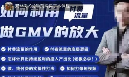 如何利用付费流量放大GMV，微付费与纯付费实操策略-无双副业