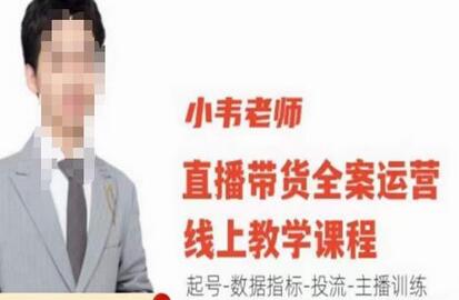 小韦老师直播带货运营线上教学全攻略-无双副业