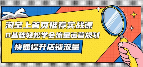 淘宝流量运营实战课：0基础轻松提升店铺流量-无双副业