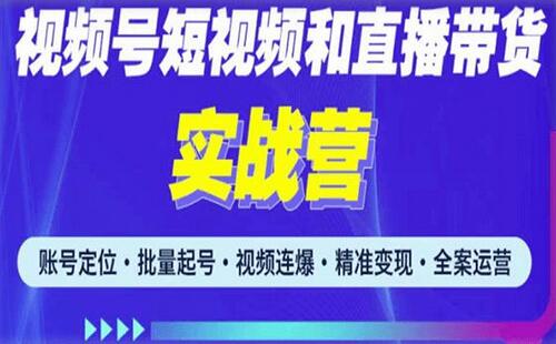 2023微信视频号引流变现运营实战课程，小白轻松上手短视频与直播-无双副业