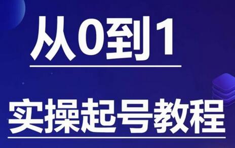石野·小白起号实操教程，掌握起号玩法与流量核心-无双副业