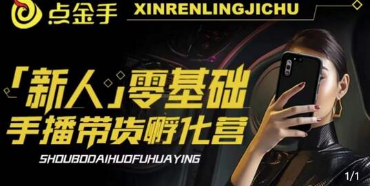 2023点金手新人零基础手播带货孵化营：账号运营与主播话术-无双副业