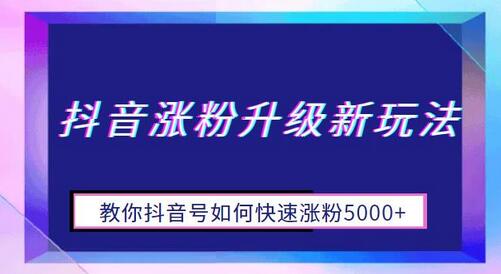 抖音涨粉新玩法，快速提升抖音号粉丝至5000+-无双副业