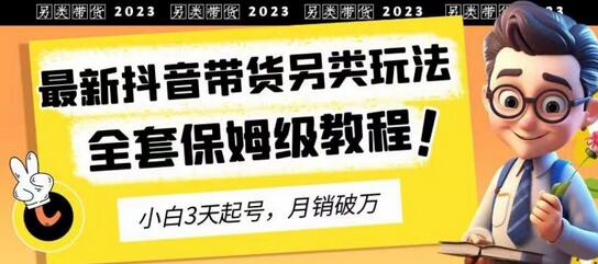 2023年抖音带货新玩法：3天起号月销破万保姆教程-无双副业
