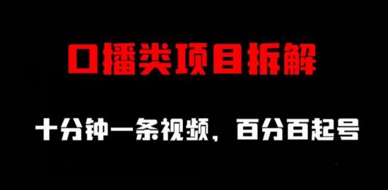 口播类项目拆解：十分钟一条视频，百分百起号技巧-无双副业