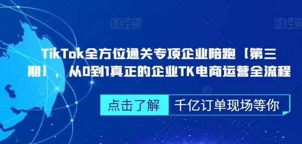 TikTok企业电商运营全流程陪跑，从0到1实战指南-无双副业
