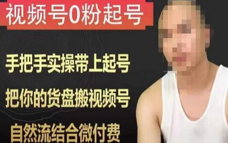 天诺老吴视频号0粉起号实操课程，自然流结合微付费带货-无双副业