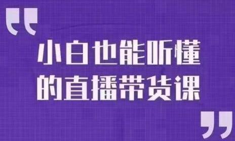 小白也能听懂的直播带货课，轻松出单技巧全解析-无双副业
