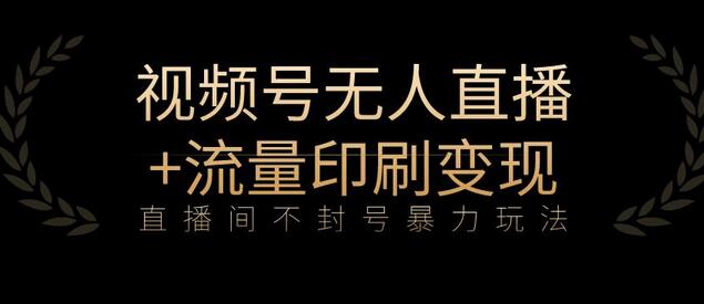 视频号无人直播暴利玩法与流量变现，日入1000+-无双副业