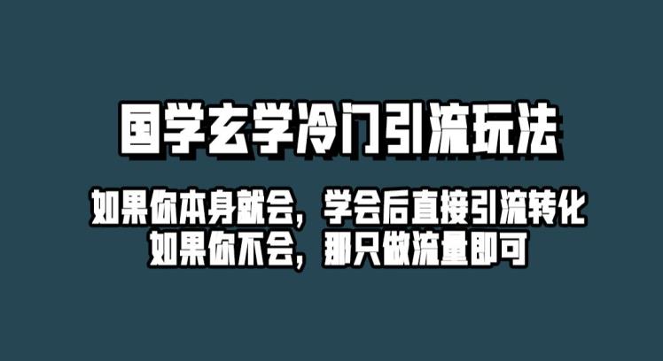 抖音玄学冷门玩法起号教程，单日引流100+精准粉-无双副业