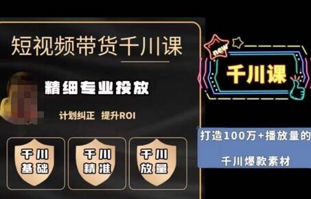 千川专业投放课：精细化投放与ROI提升策略-无双副业