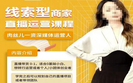 线索型商家直播运营课程，手把手教学从0到1轻松带货-无双副业