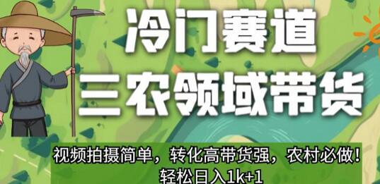 三农领域带货视频拍摄简单，转化高带货强，农村必做！-无双副业